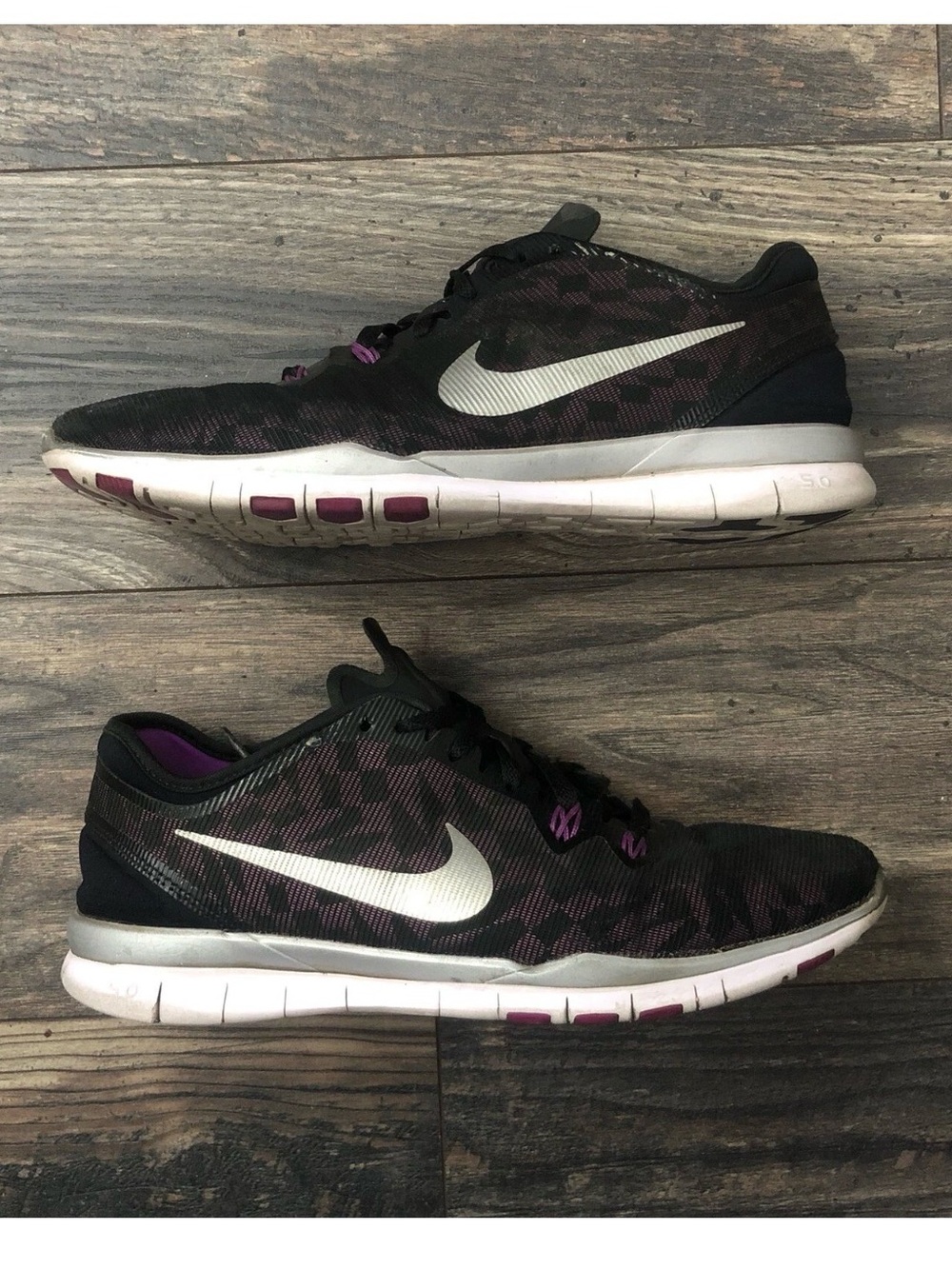 Nike Free TR Fit 5 Women's Size 9 Purple Black Running Athletic Gym Shoes